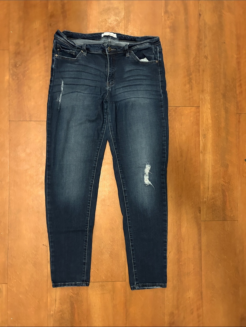 KanCan Dark Blue Distressed Skinny Jeans
